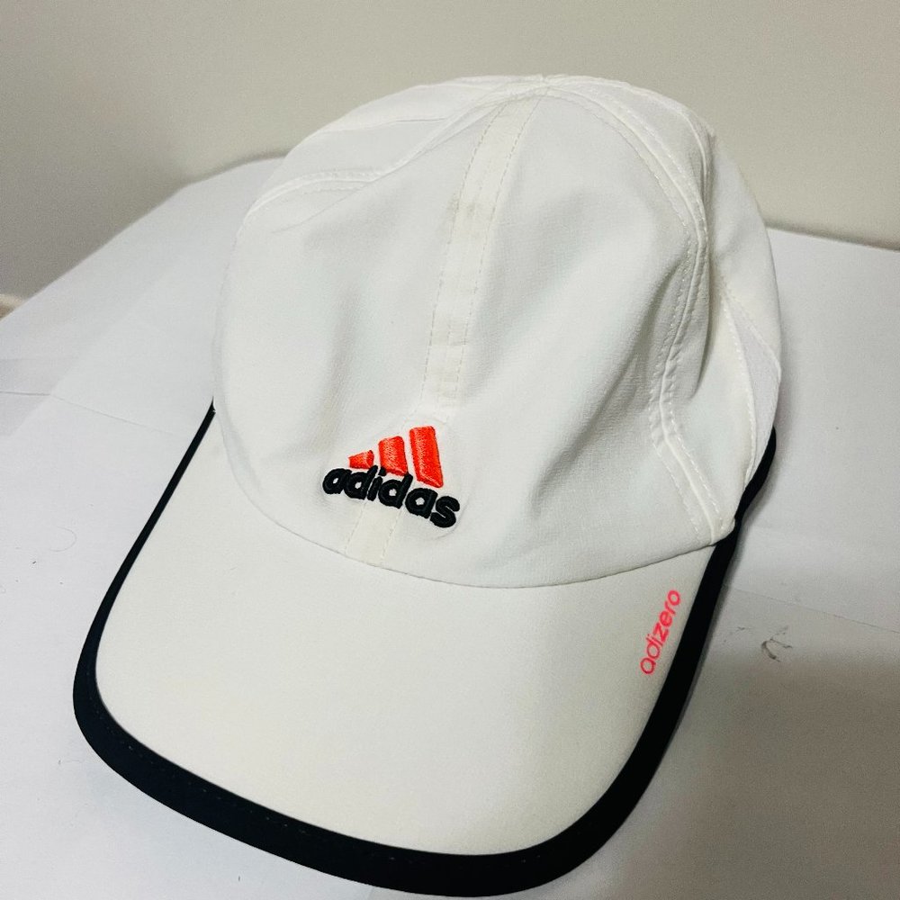 Adidas Baseball Cap One Size White Unisex Adjustable Adizero Solid Knit Polyes
